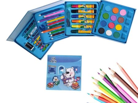 Art Supplies with Portable Art Box (48 Pieces) Fashion