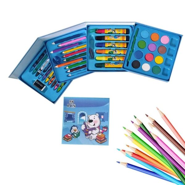 Art Supplies with Portable Art Box (48 Pieces) Fashion