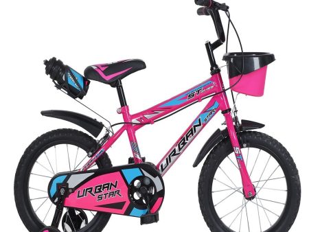 BMX Cycle with Training Wheel Single Speed with Complete Accessories (Pink) | 16 Inch (COD not Available) Sale