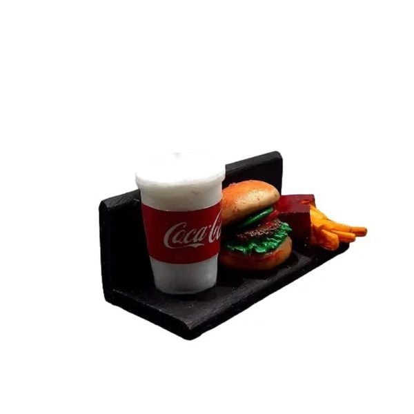 Burger, Fries, Cold Drink Miniature Food Fridge Magnet For Discount