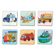 4 Piece Transport Vehicles Wooden Puzzle for Kids (Set of 6) Online now