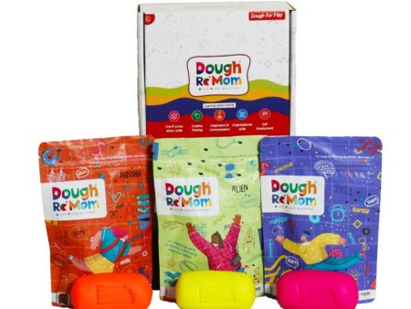 Neon Dreams Dough Pack - Neon orange, Yellow and Pink (Dough Kit) For Cheap