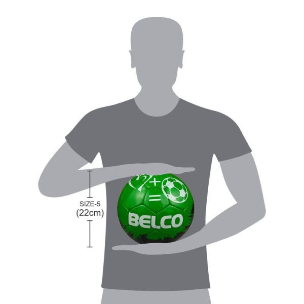 Belco Premium Green Love Football  (1 football with needle) (Size 5) | 11+ Years For Cheap