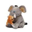 Baby Elephant with Monkey Soft Toy (Grey) Online now