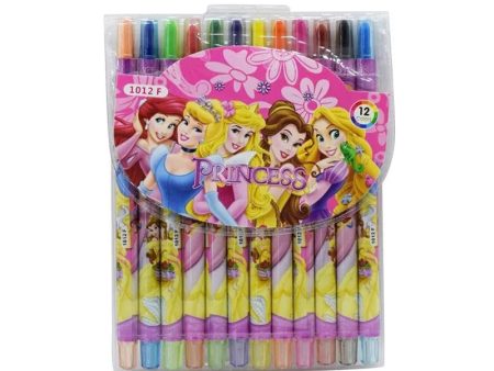 Cartoon Printed Rolling Crayons - Princess Sale