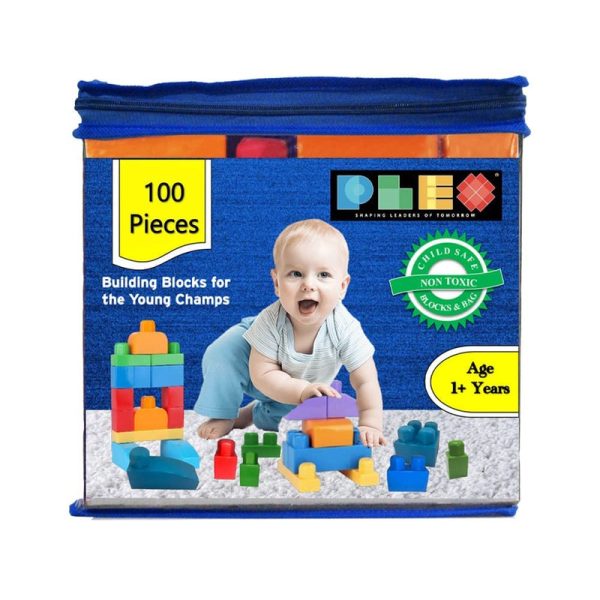 Building & Construction Blocks Educational Toy (Blue Bag - 100 Pieces) Sale