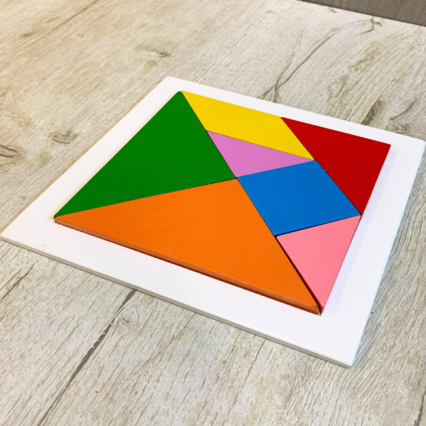 7 Pieces Wooden Tangram Puzzle For Discount