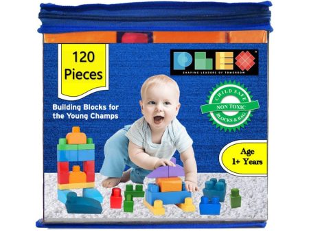 Building & Construction Blocks Educational Toy (Blue Bag - 120 Pieces) Cheap