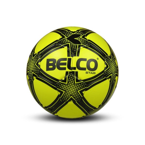 Belco Star Florocent Yellow Football (1 Football with needle) (Size 3) | 7+ Years Online Hot Sale