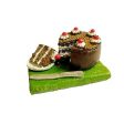 Black Forest Cake Miniature Food Fridge Magnet on Sale