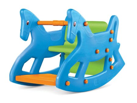 Roxy 2-IN-1 Rocking Chair, Safety Bar and Arm Rest for Kids (Sky Blue) Online Sale