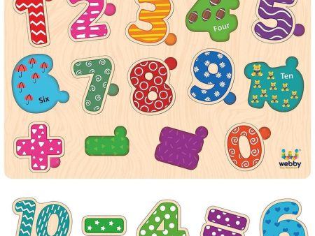 Wooden Counting Numbers Montessori Educational Pre-School Puzzle Toy for 2+ Years Kid Discount