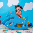 Roxy 2-IN-1 Rocking Chair, Safety Bar and Arm Rest for Kids (Sky Blue) Online Sale