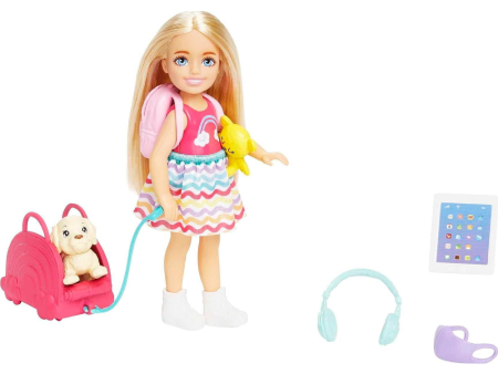 Original Barbie Chelsea Doll Travel Set with Puppy and accessories on Sale