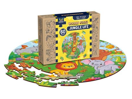 Wooden Jungle Jigsaw Puzzle, 60 Pcs on Sale